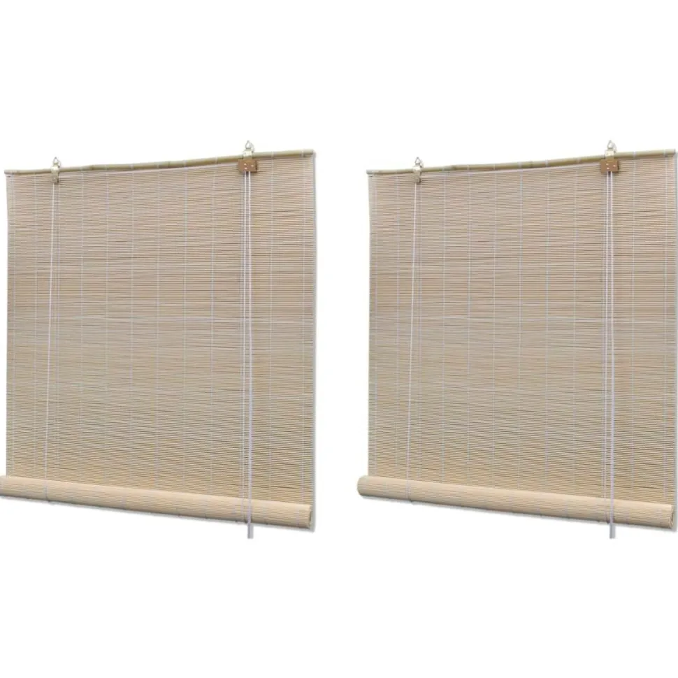 Luonnolliset bambu rullaverhot 2 kpl 120x160 cm