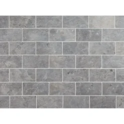 Luonnonkivilaatta Qualitystone Light Grey Marble Tile, 100x200mm