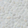 Luonnonkivimosaiikki Qualitystone Pebble White Small, Interlock, verkolla, 300x300 mm