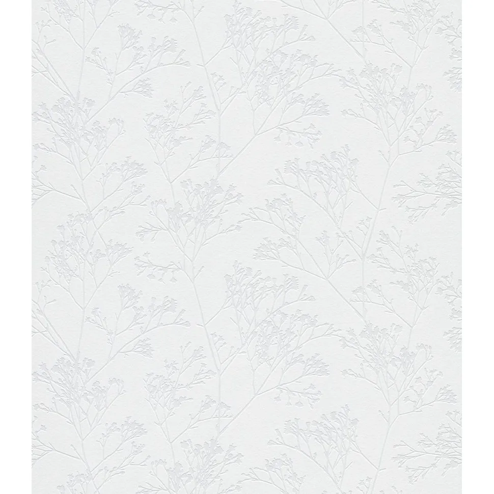 Maalattava tapetti Patent Decor Original 9378, 1,06x25m, romanttinen, valkoinen