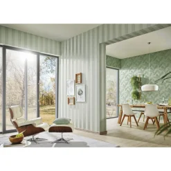 Maalattava tapetti Patent Decor Green 5732, 0,75x10,05m, kasvi, valkoinen