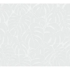 Maalattava tapetti Patent Decor Green 5723, 0,75x10,05m, peikonlehti, valkoinen