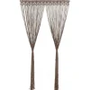 Macrame verho harmaanruskea puuvilla 140x240 cm