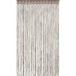 Macrame verho harmaanruskea puuvilla 140x240 cm