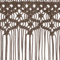 Macrame verho harmaanruskea puuvilla 140x240 cm