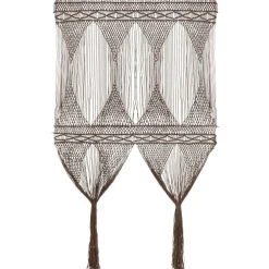Macrame verho puuvilla harmaanruskea 140x240 cm