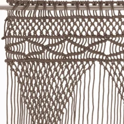 Macrame verho puuvilla harmaanruskea 140x240 cm