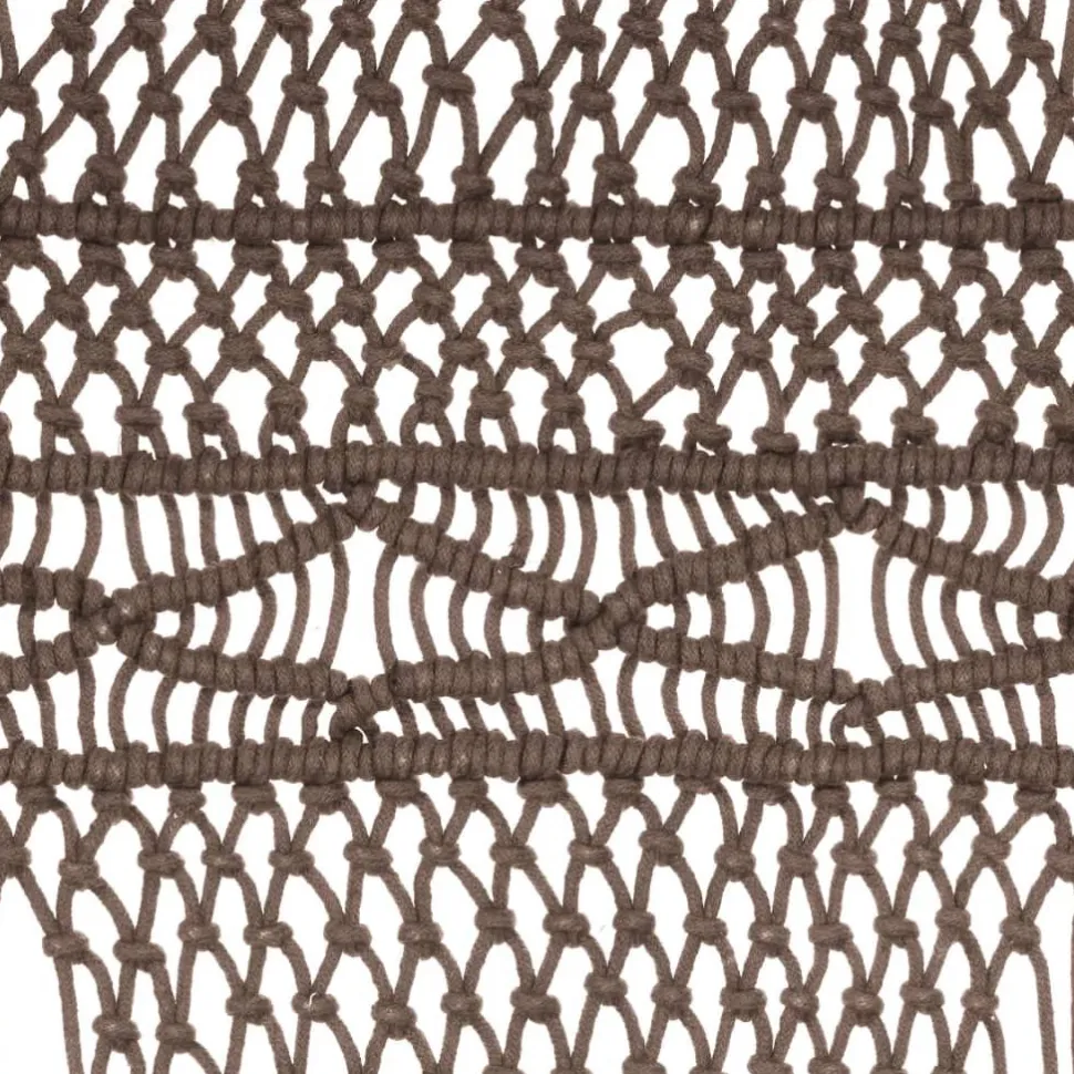 Macrame verho puuvilla harmaanruskea 140x240 cm