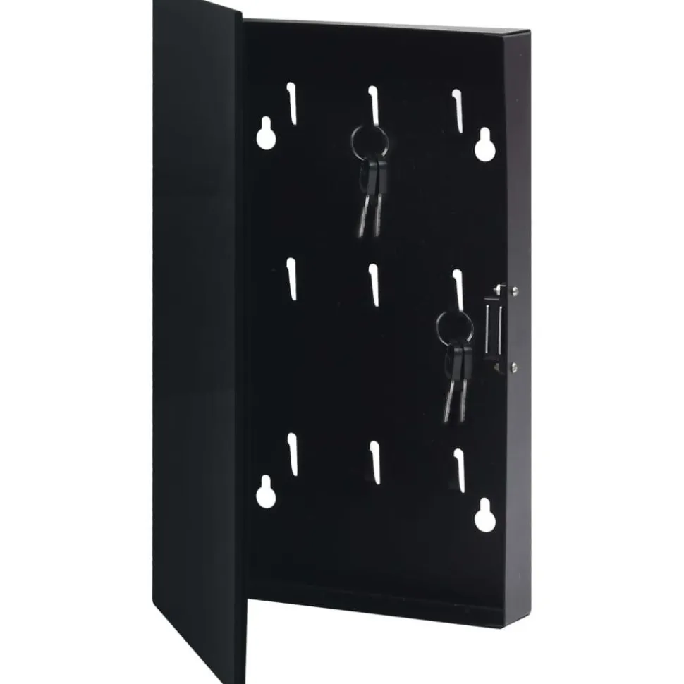 Magneettinen avainkaappi musta 30x20x5,5 cm
