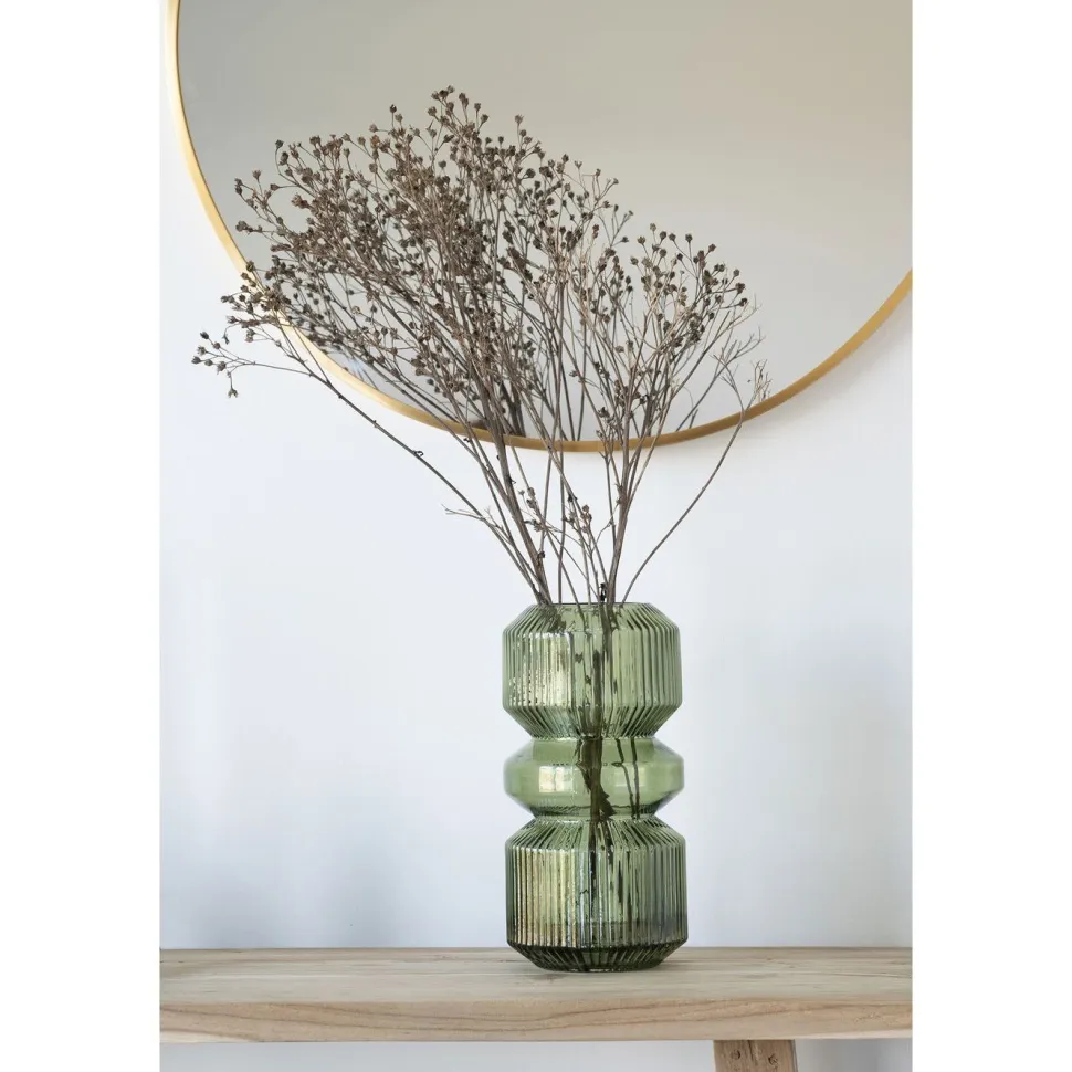 Maljakko House Nordic Vase, ø12x25cm, vihreä lasi