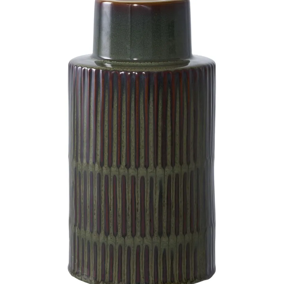 Maljakko House Nordic Vase, ø16x30cm, vihreä/ruskea