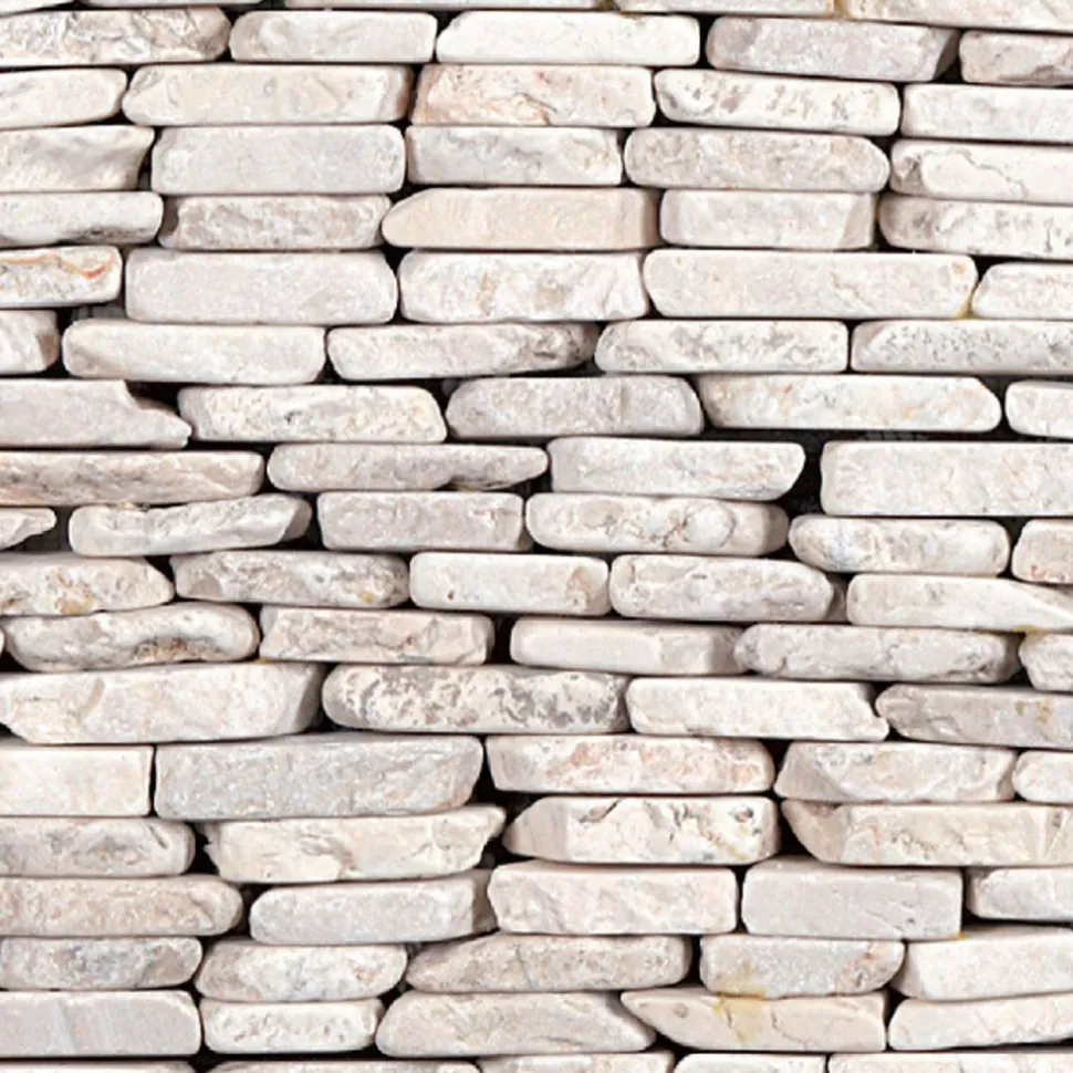 Marmorimosaiikki Qualitystone Standing White Interlock, verkolla, vapaa mitta