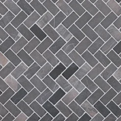 Marmorimosaiikki Qualitystone Herringbone Gray, 30 x 60 mm