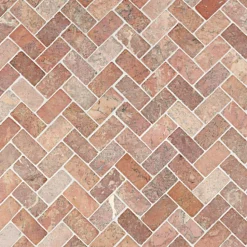 Marmorimosaiikki Qualitystone Herringbone Terra, 30 x 60 mm
