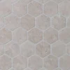 Marmorimosaiikki Qualitystone Hexagon White, verkolla, 60 x 60 mm
