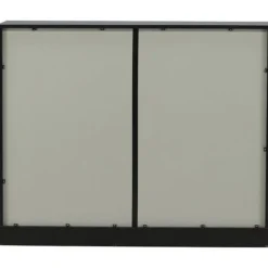 Matala vitriinikaappi liukuovilla Venture Home Lock, 120x40x95cm, musta