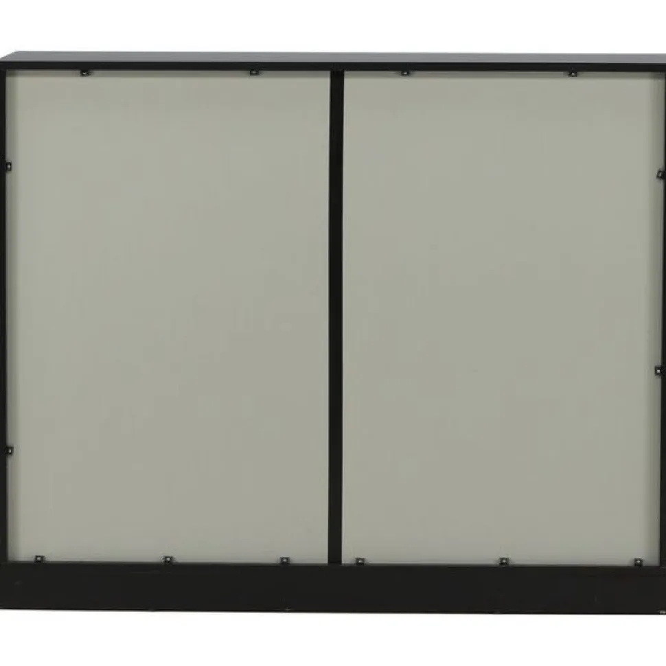 Matala vitriinikaappi liukuovilla Venture Home Lock, 120x40x95cm, musta