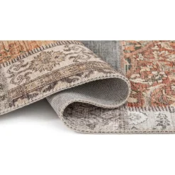 Matto Benina Patchwork ruskea monivärinen