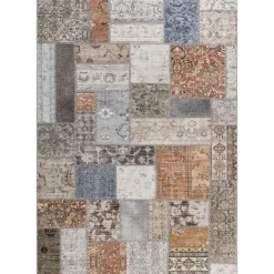 Matto Benina Patchwork ruskea monivärinen