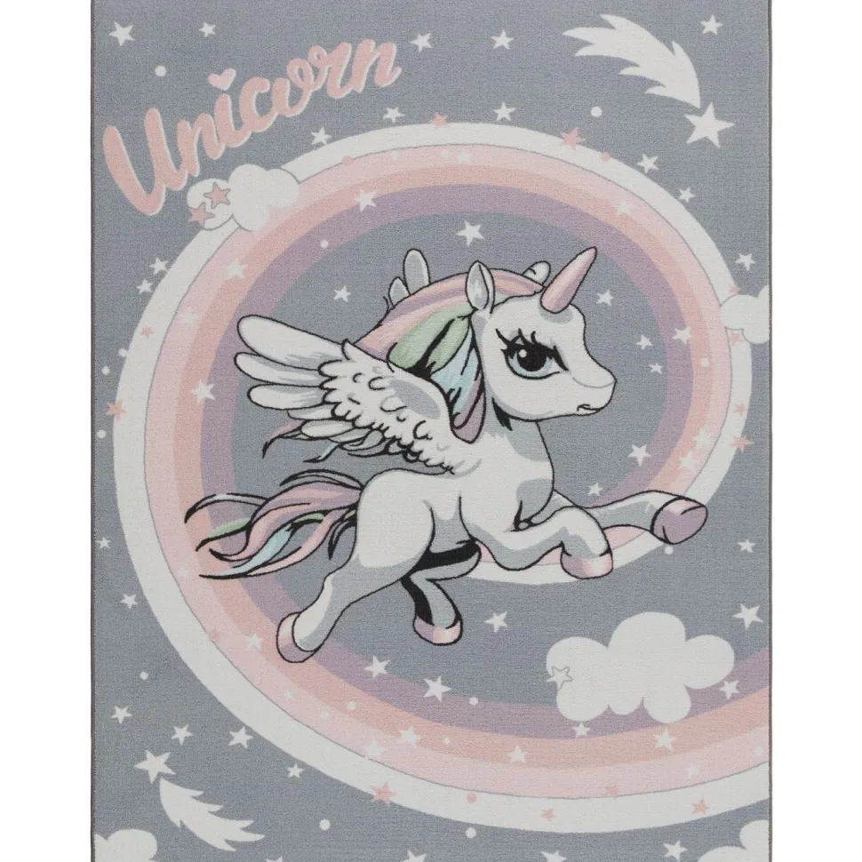 Matto Benina Play Unicorn 80x150cm harmaa