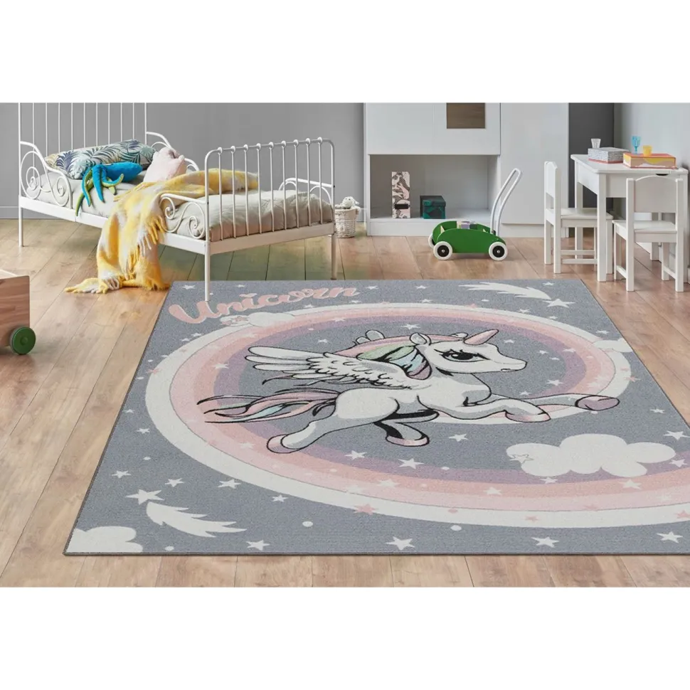 Matto Benina Play Unicorn 80x150cm harmaa