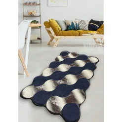 Matto Linento Circle 10 80x120cm sininen/beige