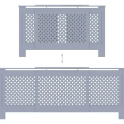 Mdf lämpöpatterin suoja harmaa 205 cm