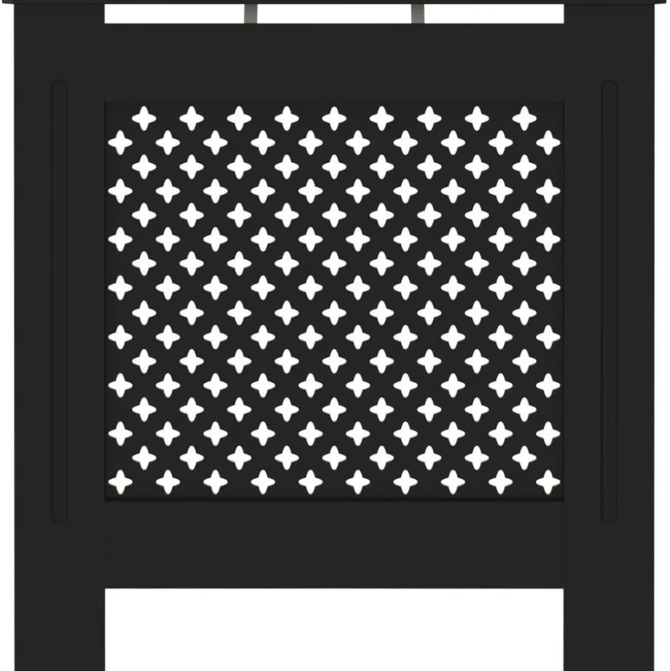 Mdf lämpöpatterin suoja musta 78 cm