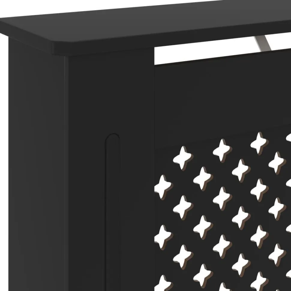 Mdf lämpöpatterin suoja musta 78 cm