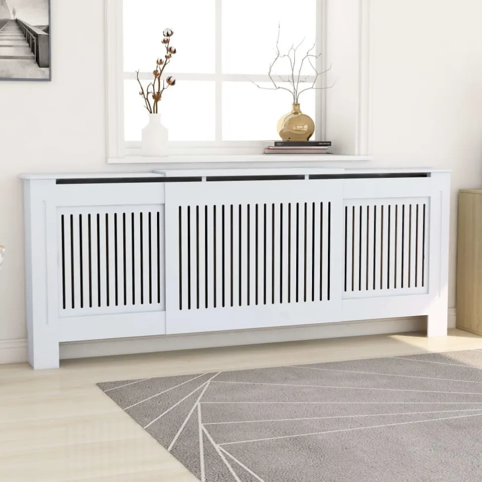 Mdf lämpöpatterin suoja valkoinen 205cm