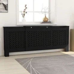 Mdf lämpöpatterin suoja musta 205 cm