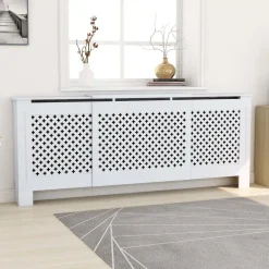 Mdf lämpöpatterin suoja valkoinen 205 cm