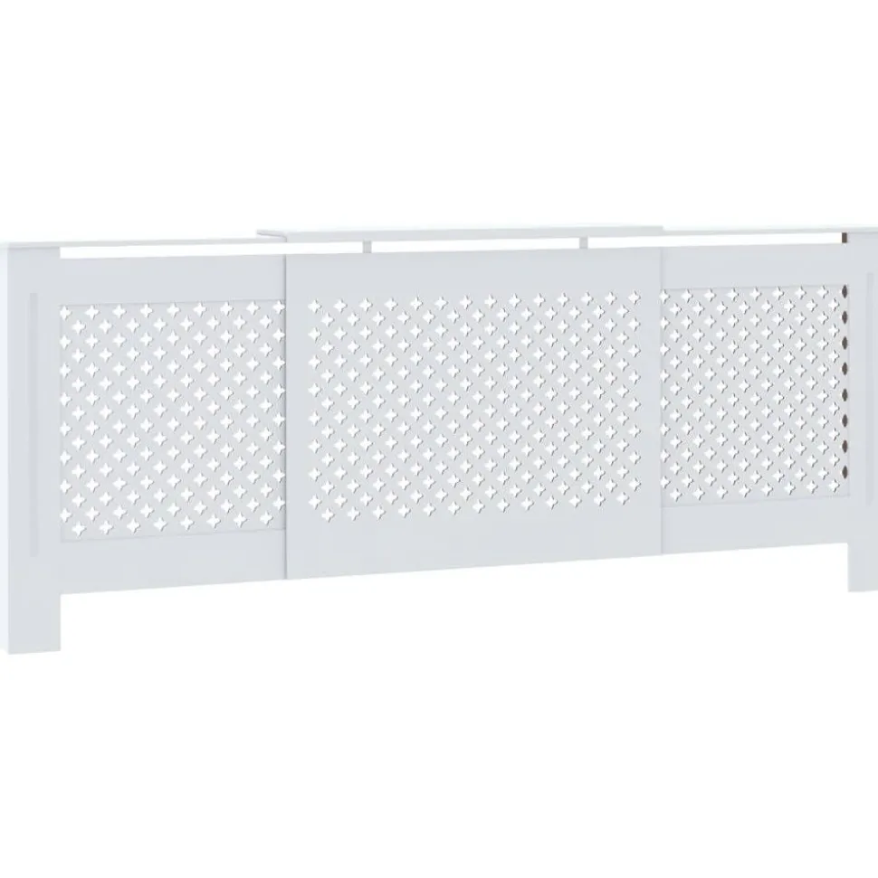 Mdf lämpöpatterin suoja valkoinen 205 cm