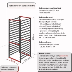 Meshkori 35 Elfa Classic 327x527x285 mm valkoinen