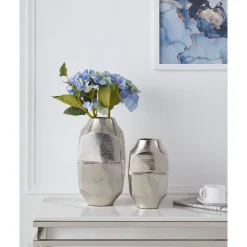 Metallivaasi Eglo Living Abucay, 22.5cm, nikkeli