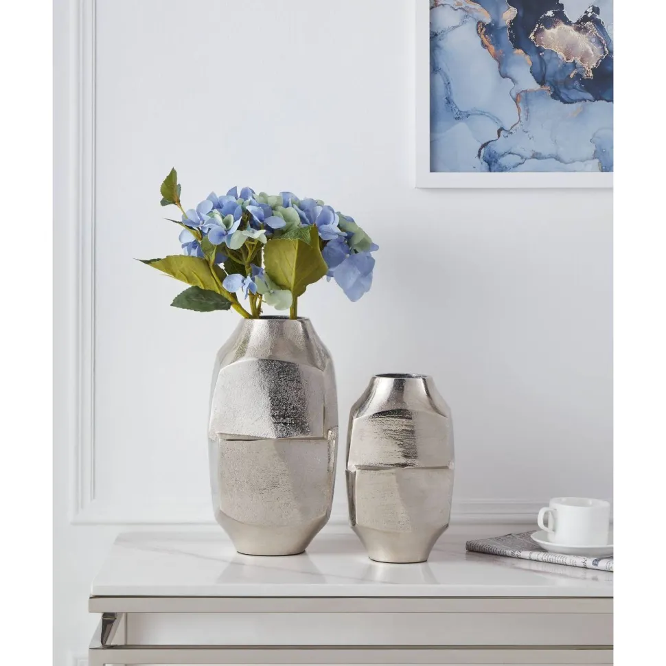 Metallivaasi Eglo Living Abucay, 22.5cm, nikkeli