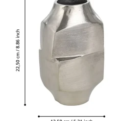 Metallivaasi Eglo Living Abucay, 22.5cm, nikkeli