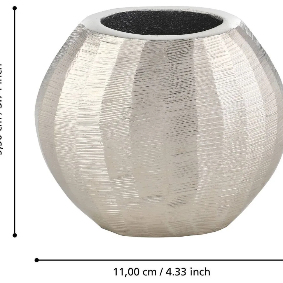 Metallivaasi Eglo Living Abucay, 9.5cm, nikkeli