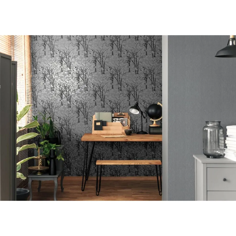 Metsätapetti Sandudd Rolleri 11 5391-1, 0.53x11.2m, harmaa
