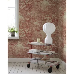 Metsätapetti Sandberg Forest Toile punainen, mittatilaus, non-woven