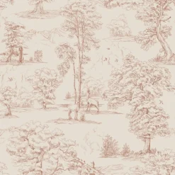 Metsätapetti Sandberg Montfort, non-woven, metsä, grafiitti