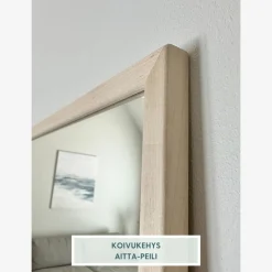 Mittatilauspeili Suomen Lasitehdas, puukehyksillä