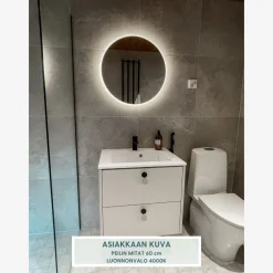 Mittatilauspeili Suomen Lasitehdas, pyöreä