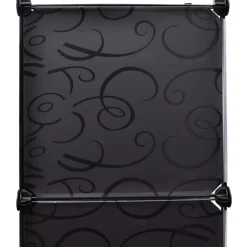 Moduulikaappi 9 lokeroa 37x115x150 cm musta ja valkoinen