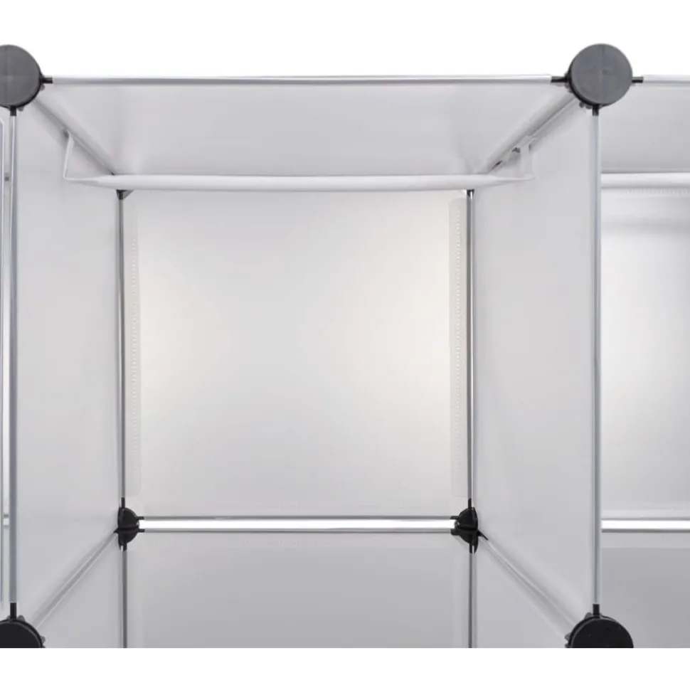 Moduulikaappi 18 lokeroa 37x146x180,5 cm valkoinen