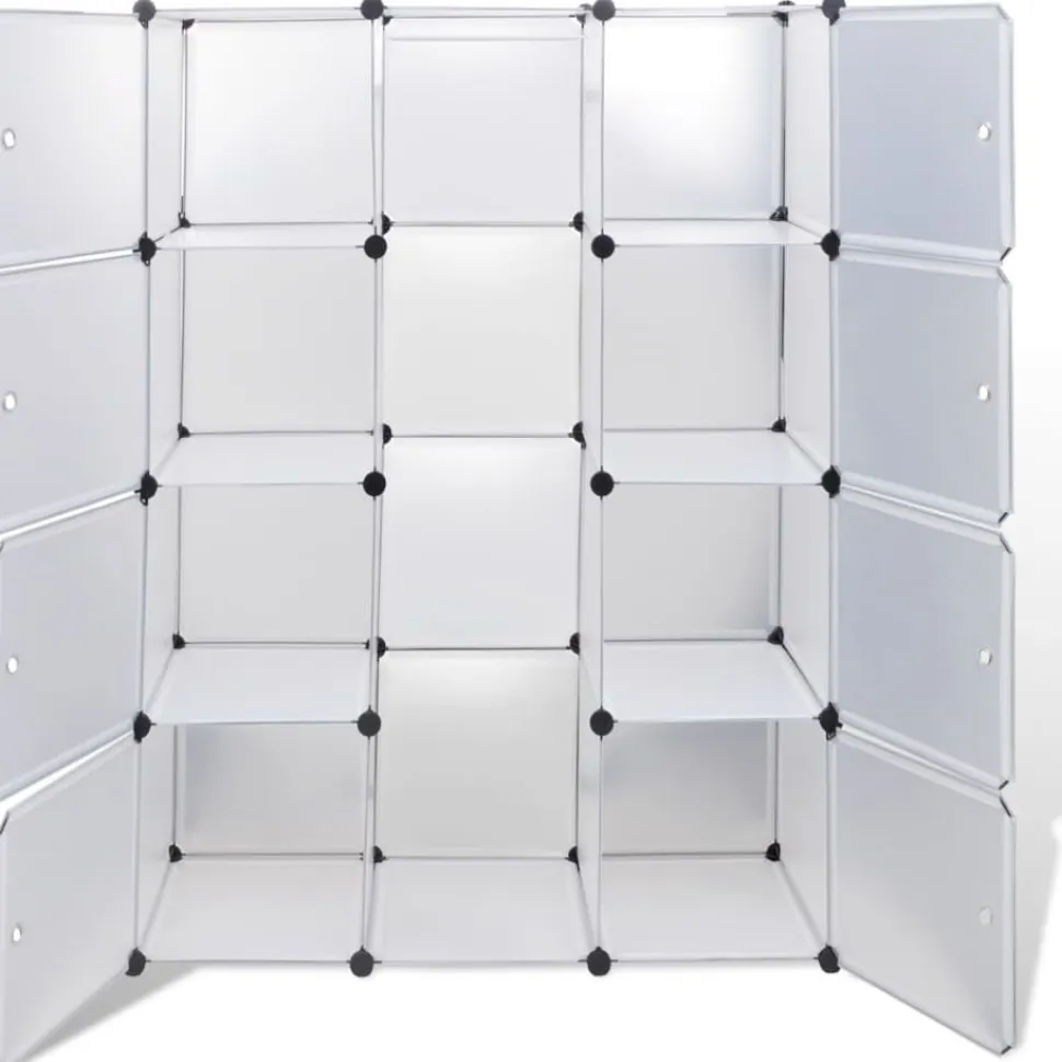 Moduulikaappi 9 lokeroa 37x115x150 cm valkoinen
