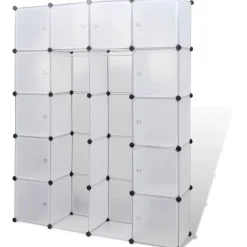 Moduulikaappi 14 lokeroa 37 x 146 x 180,5 cm valkoinen
