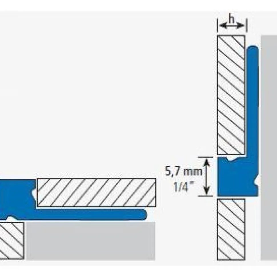 Monitoimilista Euroshrink matala alumiini 246a, 4.5mm x 2.5m, mattahopea
