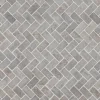 Mosaiikkilaatta Qualitystone Herringbone Light Grey, 30x60mm