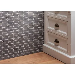 Mosaiikkilaatta Qualitystone Shevron Mini Grey, 25x60mm